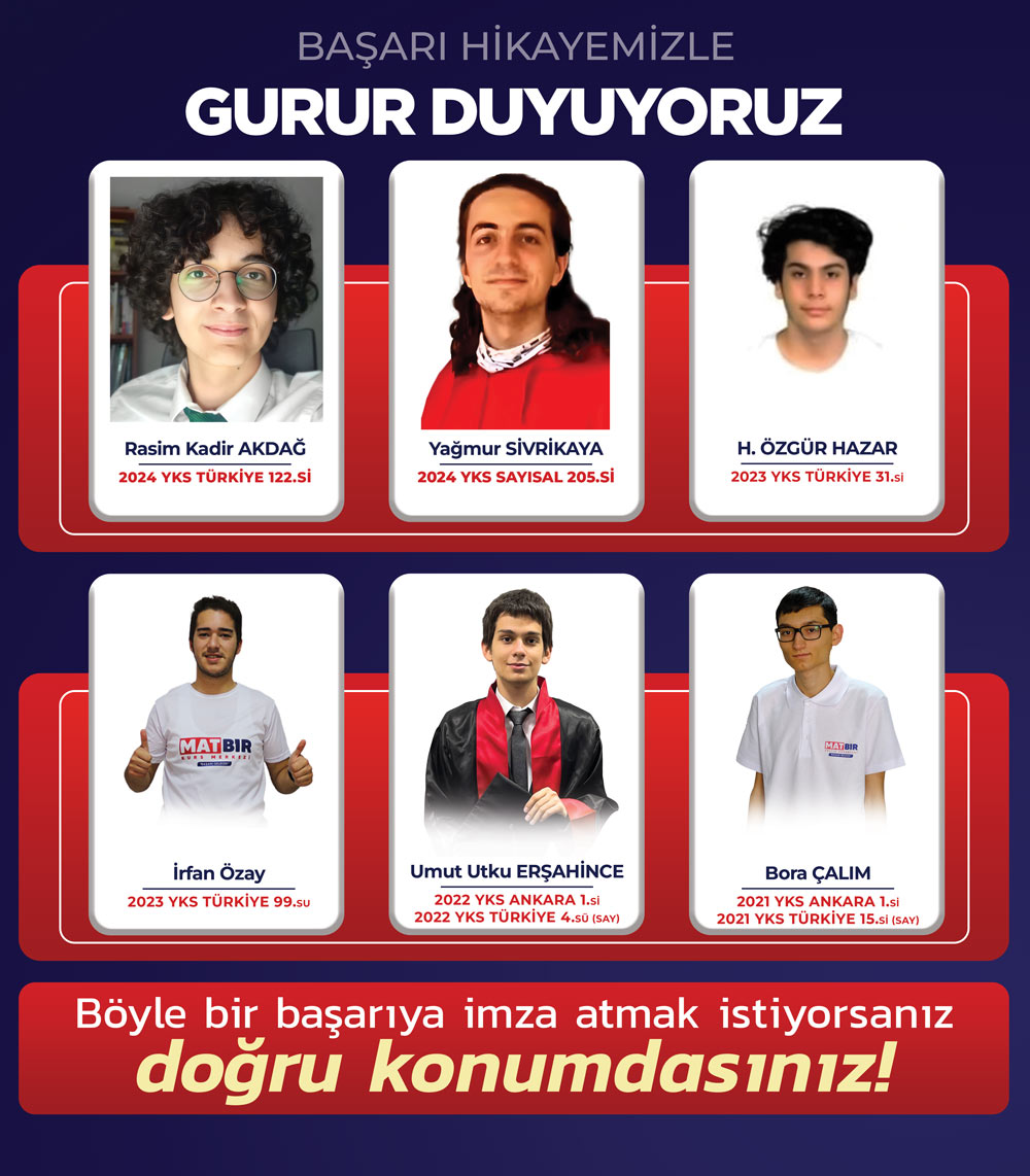 Matbir YKS Dereceleri YKS Dereceleri - MATBİR