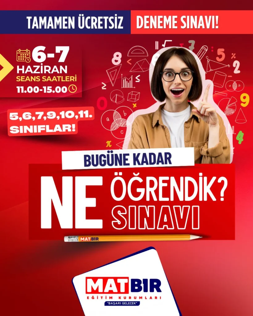 Bugüne Kadar Ne Öğrendik? Ücretsiz Deneme Sınavı